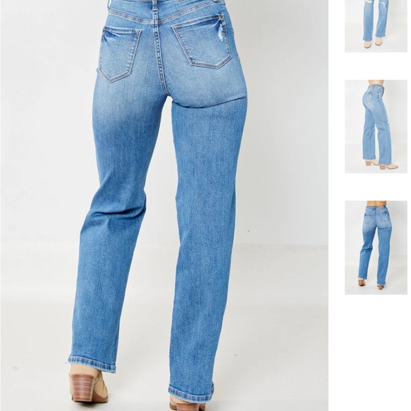 Judy Blue High Waist Tummy Control Straight Leg Jeans - Picture 2 of 6
